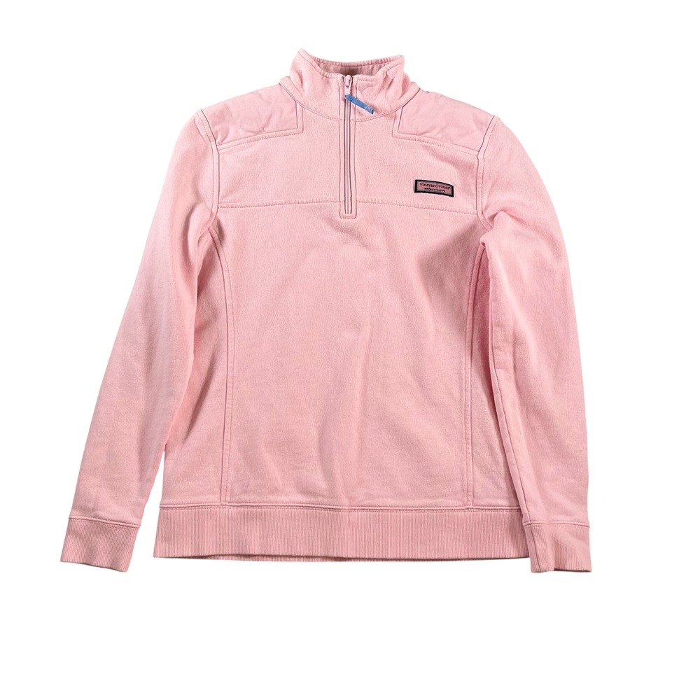 Vineyard Vines Womens Pink Shep Shirt 1/4 Zip Pullover Sweatshirt Size‎ XS